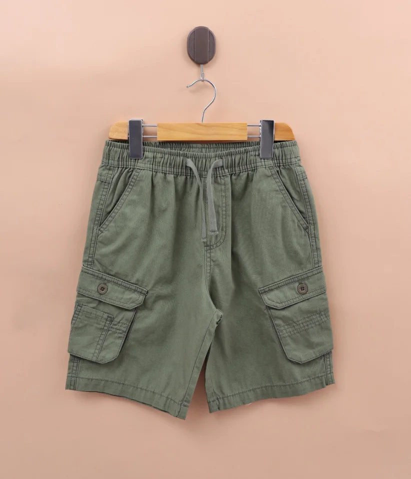boys cargo shorts front view