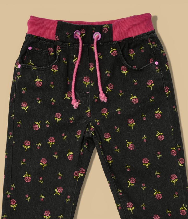 girls floral pull-on pants 3-8 years