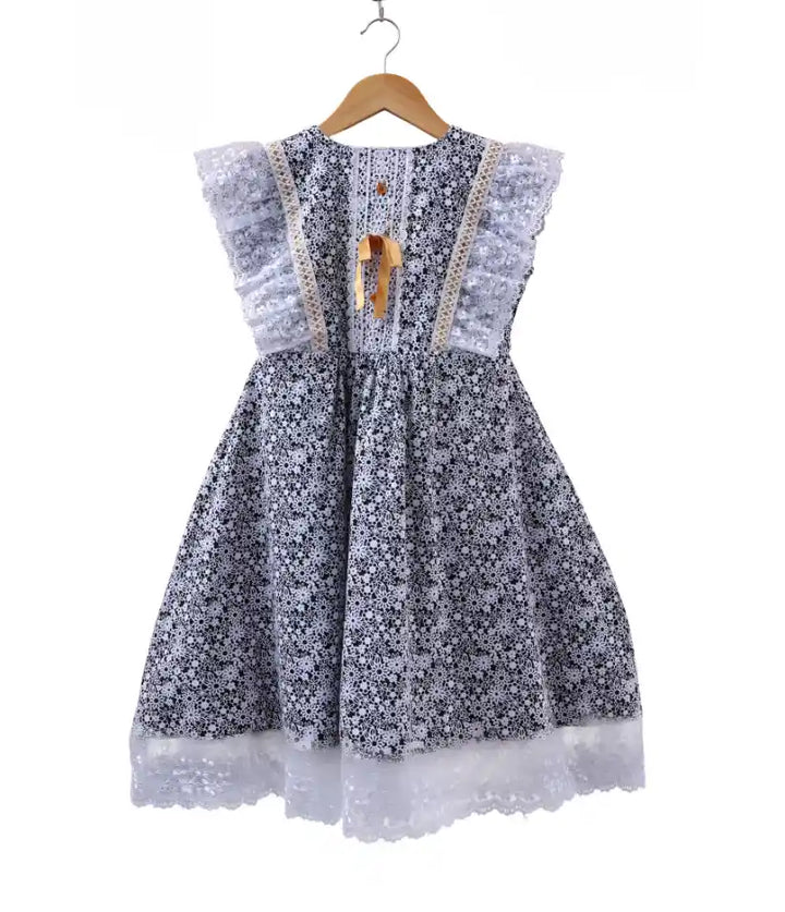 girls cotton lace dress 3-8 years