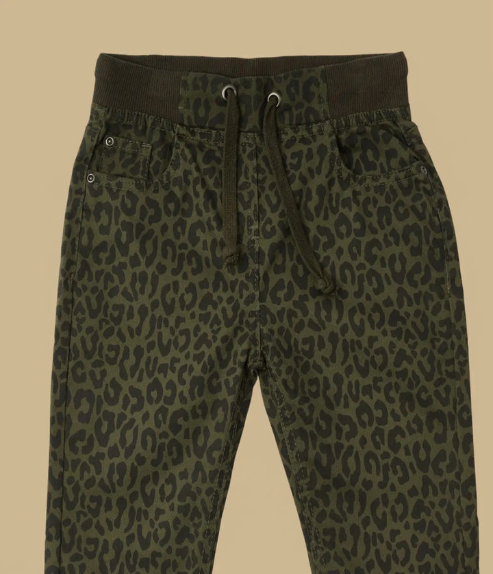 girls leopard pull-on pants 3-8 years