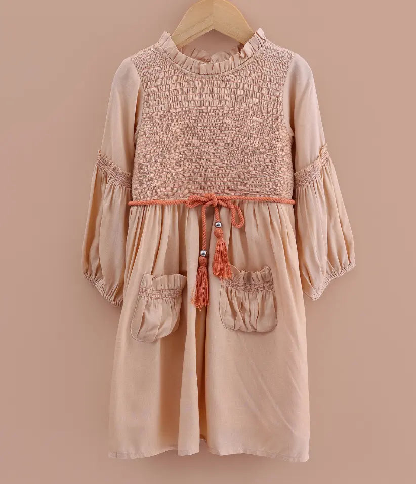 girls smocked cotton dress