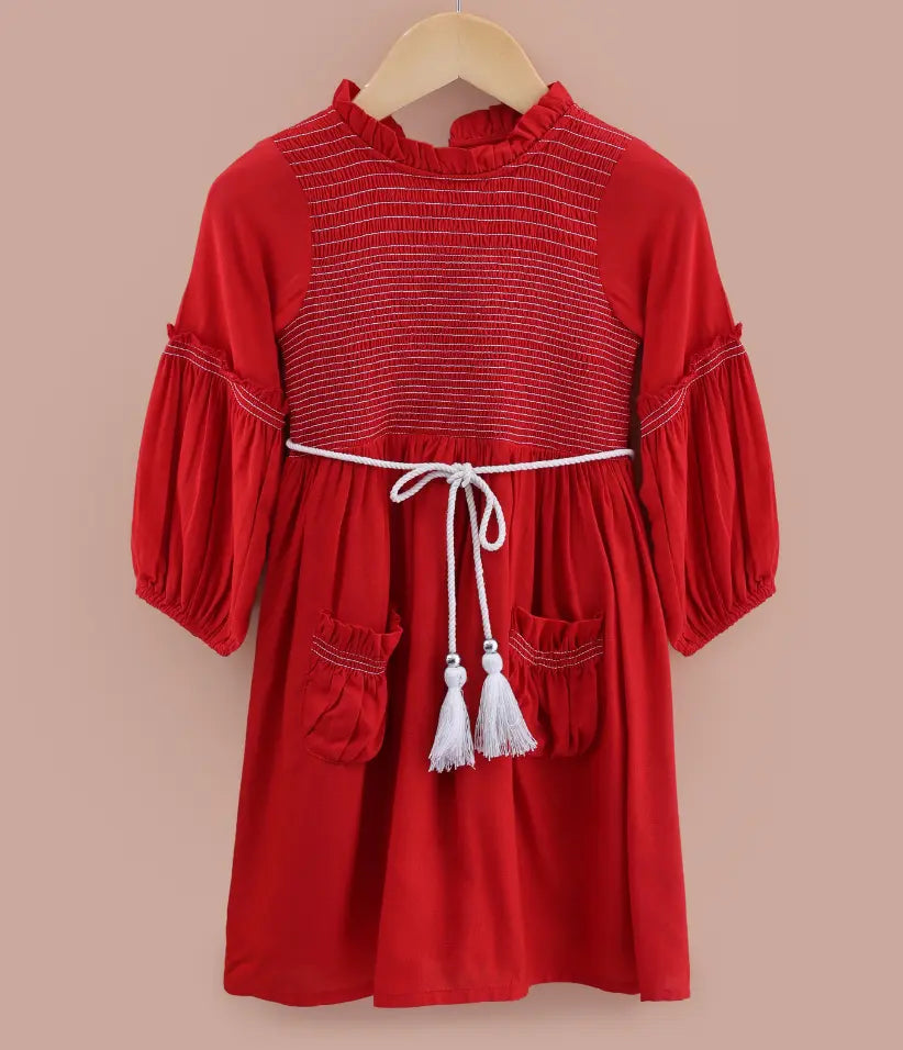 girls smocked cotton dress