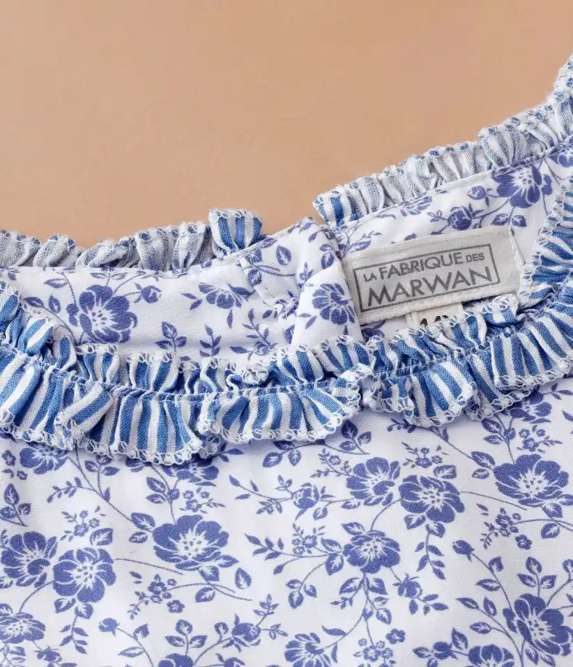 girls floral ruffle cotton dress