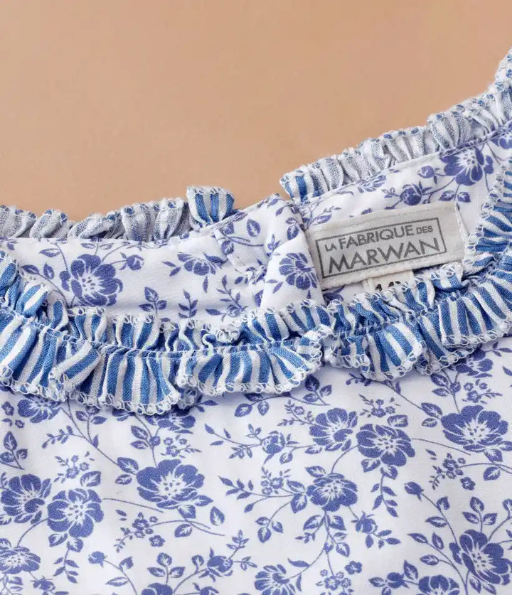 girls floral ruffle cotton dress