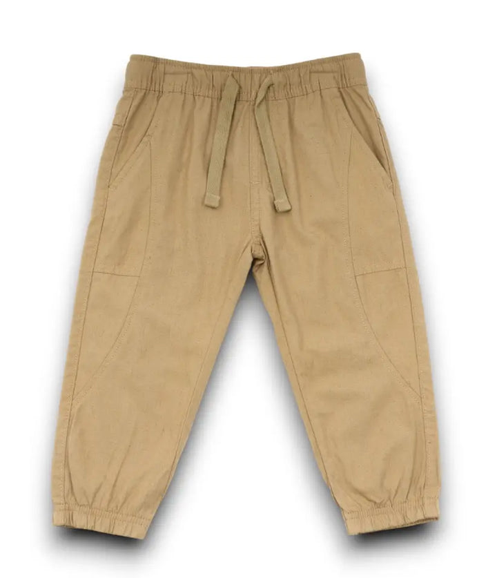 baby boys linen joggers front view